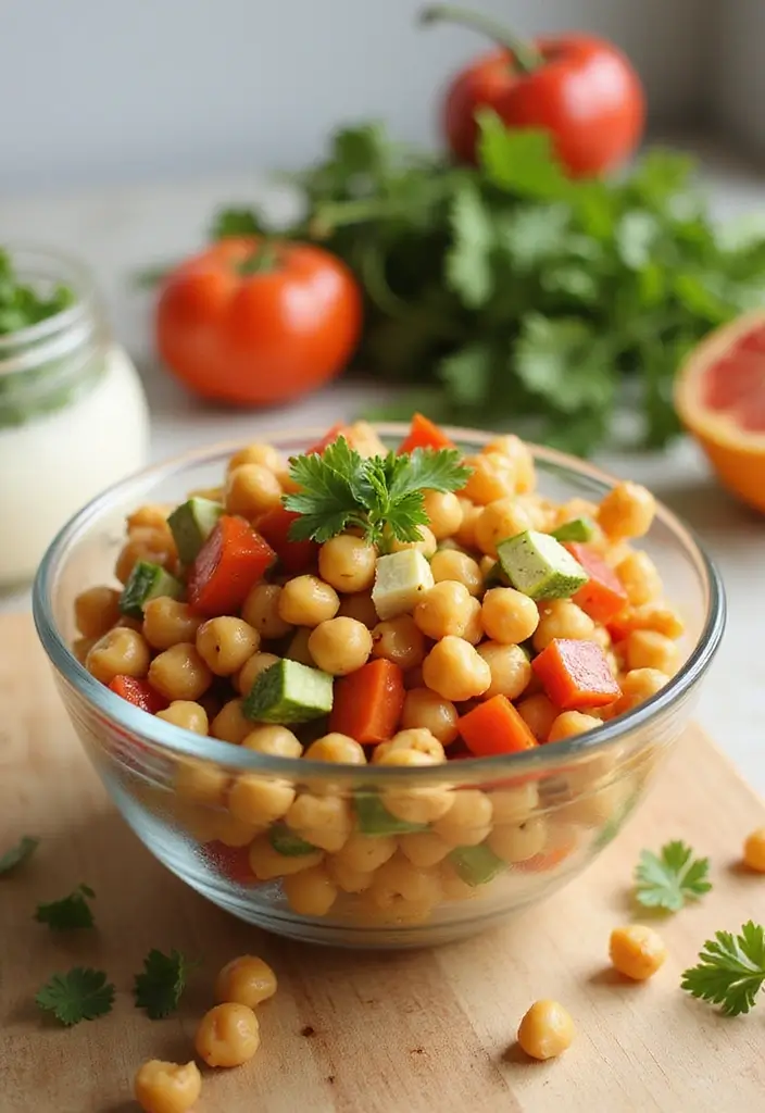 30+ Best Mediterranean Diet Recipes to Cook This Month 51 30+ Best Mediterranean Diet Recipes to Cook This Month - 9. Chickpea Salad with Lemon Dressing
