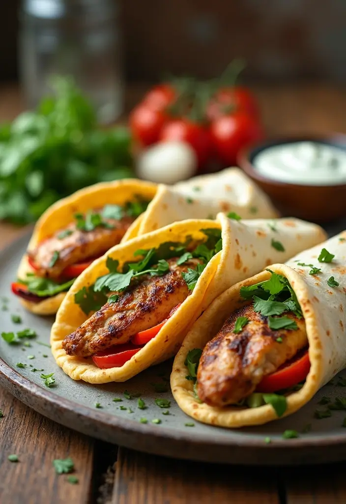 30 Easy Mediterranean Diet Dinner Recipes for Busy Evenings 93 30 Easy Mediterranean Diet Dinner Recipes for Busy Evenings - 15. Chicken Gyro Wraps