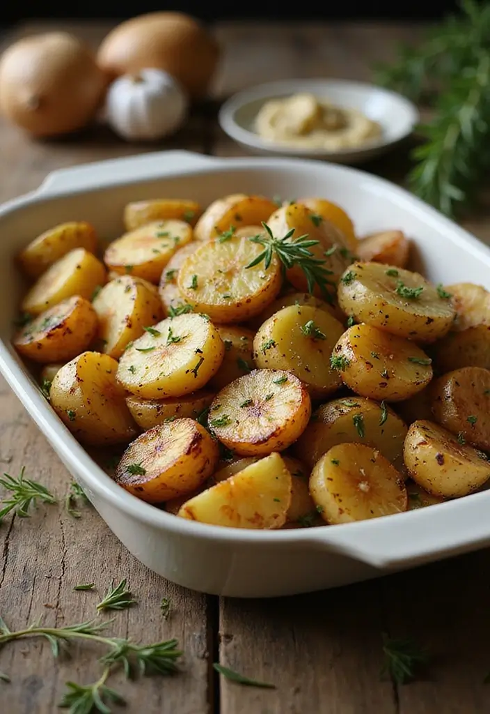 30 Easy Mediterranean Diet Dinner Recipes for Busy Evenings 98 30 Easy Mediterranean Diet Dinner Recipes for Busy Evenings - 16. Rosemary Garlic Roasted Potatoes