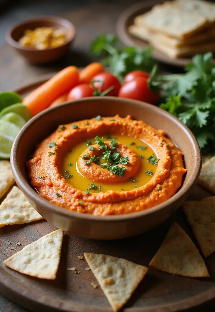 30 Easy Mediterranean Diet Dinner Recipes for Busy Evenings 160 30 Easy Mediterranean Diet Dinner Recipes for Busy Evenings - 26. Roasted Red Pepper Hummus