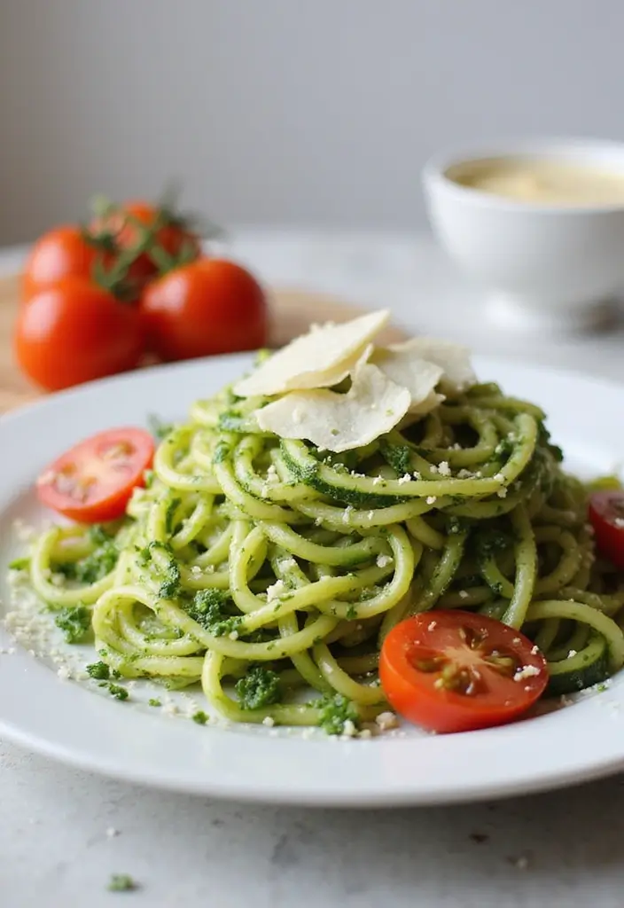 30 Easy Mediterranean Diet Dinner Recipes for Busy Evenings 53 30 Easy Mediterranean Diet Dinner Recipes for Busy Evenings - 9. Zucchini Noodles with Pesto