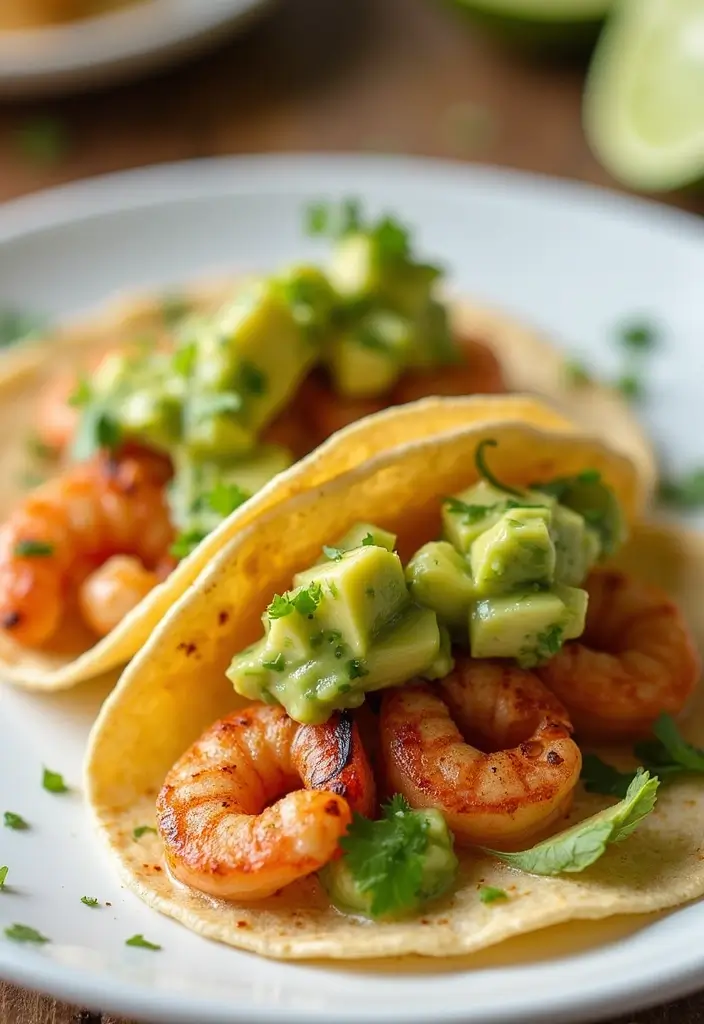 30 Easy Mediterranean Diet Recipes for Everyday Cooking 107 30 Easy Mediterranean Diet Recipes for Everyday Cooking - 17. Shrimp Tacos with Avocado Salsa