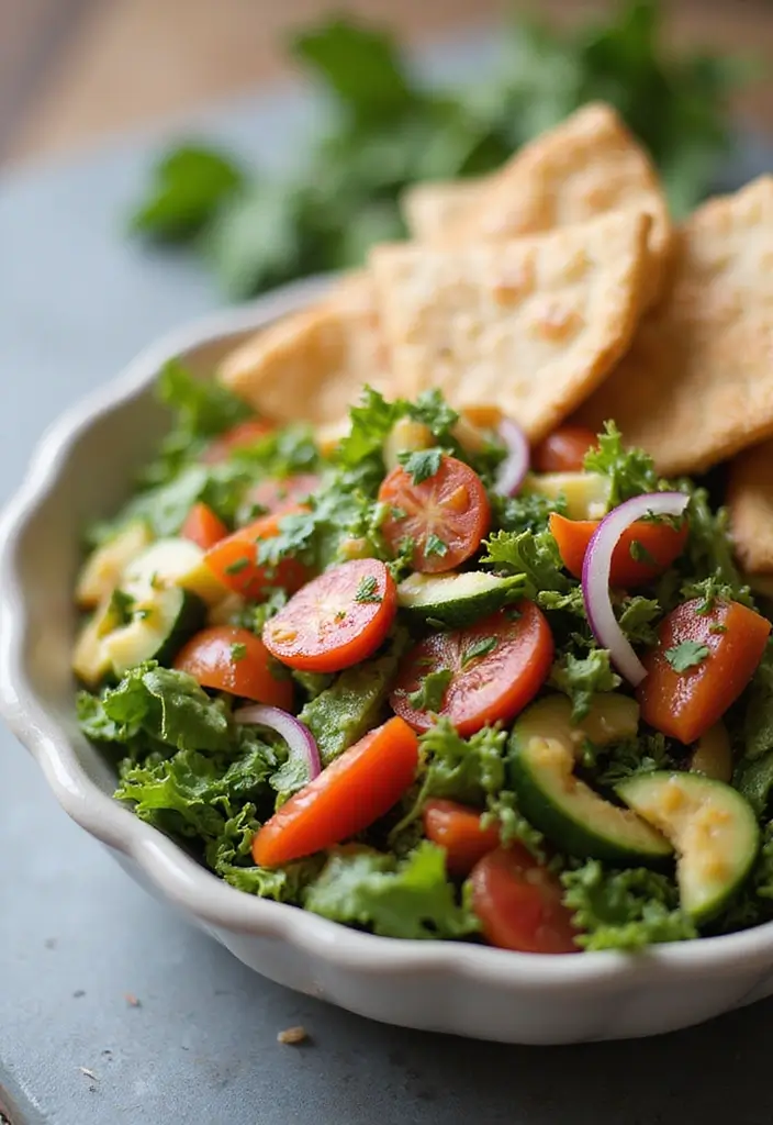 30 Easy Mediterranean Diet Recipes for Everyday Cooking 126 30 Easy Mediterranean Diet Recipes for Everyday Cooking - 20. Fattoush Salad