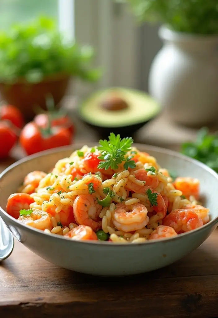 30 Gluten-Free Mediterranean Diet Recipes Full of Flavor - 14. Shrimp and Orzo Salad