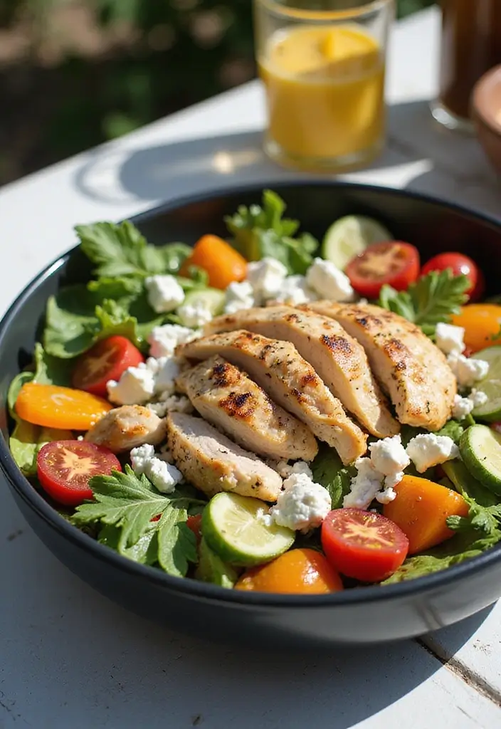30 Gluten-Free Mediterranean Diet Recipes Full of Flavor - 17. Greek Salad with Grilled Chicken