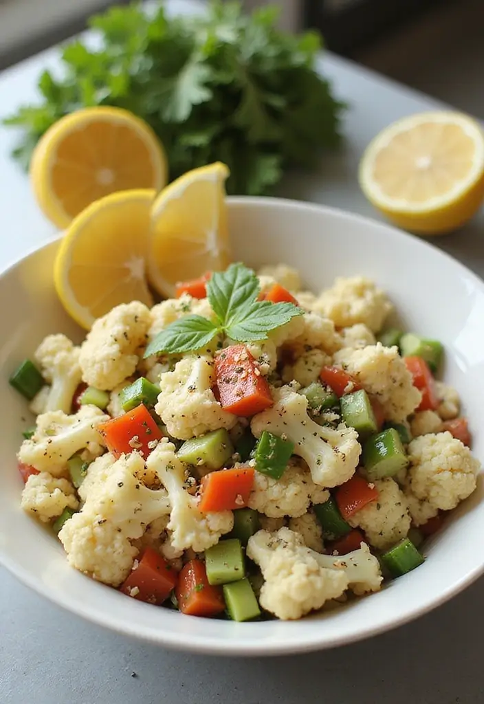 30 Gluten-Free Mediterranean Diet Recipes Full of Flavor - 25. Cauliflower Tabbouleh