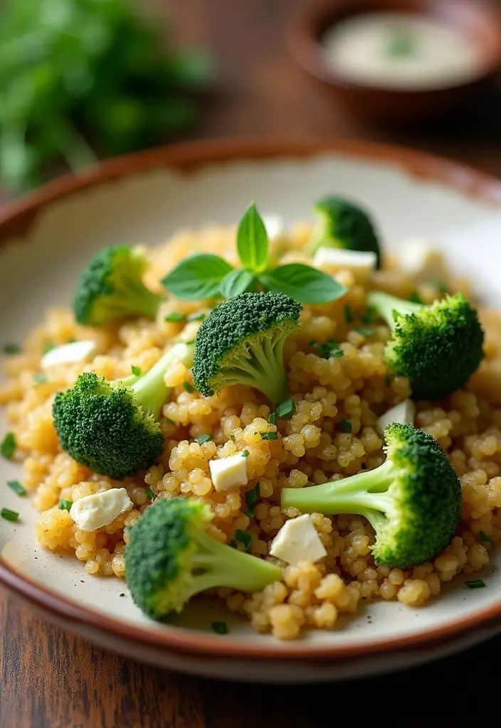30 Gluten-Free Mediterranean Diet Recipes Full of Flavor - 29. Broccoli and Feta Quinoa Bake