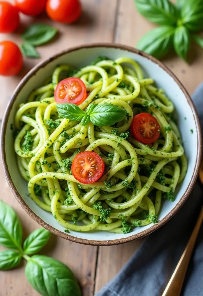 30 Gluten-Free Mediterranean Diet Recipes Full of Flavor - 3. Zucchini Noodles with Pesto