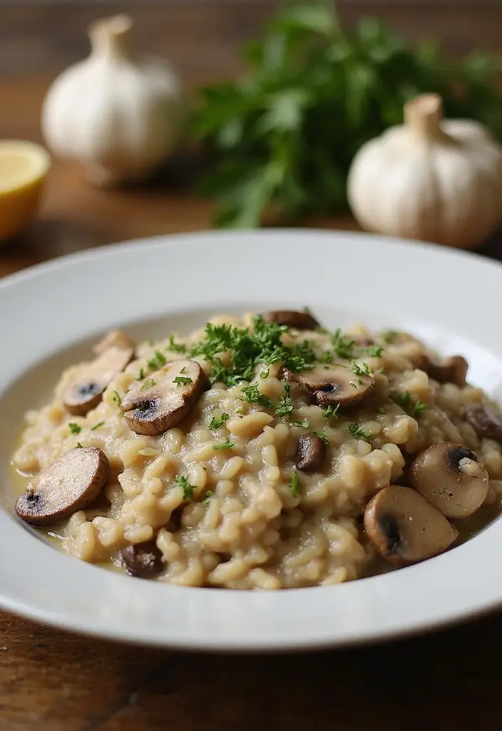 30 Gluten-Free Mediterranean Diet Recipes Full of Flavor - 30. Creamy Garlic Mushroom Risotto