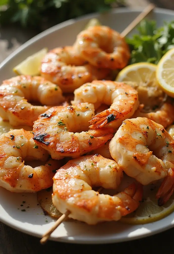 30 Gluten-Free Mediterranean Diet Recipes Full of Flavor - 4. Lemon Garlic Shrimp Skewers