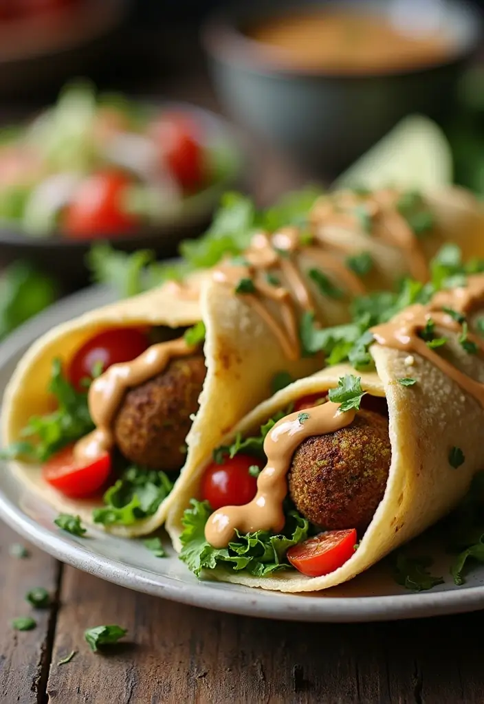 30 Gluten-Free Mediterranean Diet Recipes Full of Flavor - 7. Falafel Wraps with Tahini Sauce