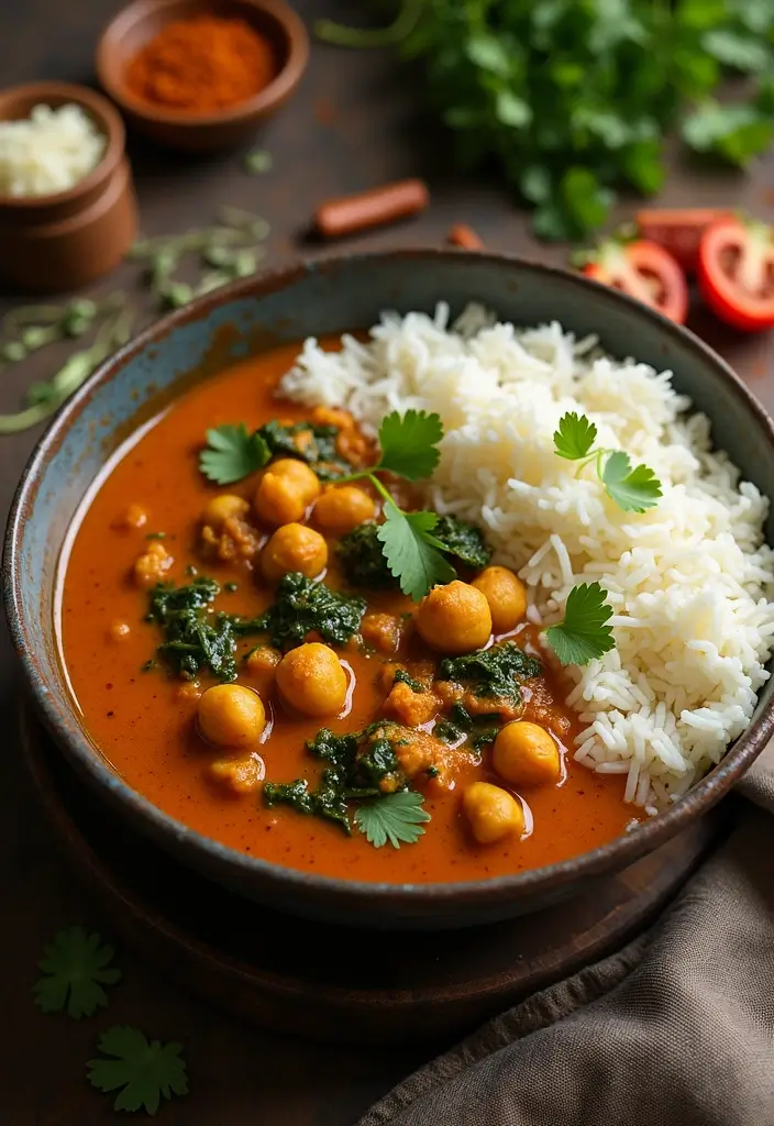 30 Heart-Healthy Mediterranean Recipes Doctors Recommend - 17. Chickpea and Spinach Curry