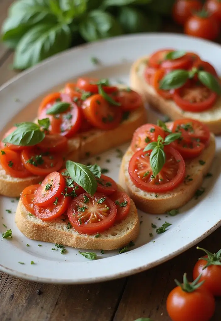 30 Heart-Healthy Mediterranean Recipes Doctors Recommend - 24. Tomato Basil Bruschetta