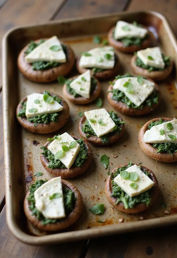 30 Heart-Healthy Mediterranean Recipes Doctors Recommend - 4. Spinach and Feta Stuffed Portobello Mushrooms