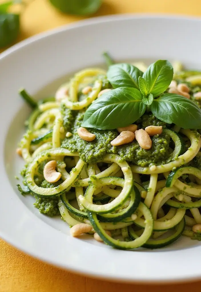 30 Heart-Healthy Mediterranean Recipes Doctors Recommend - 8. Zucchini Noodles with Pesto