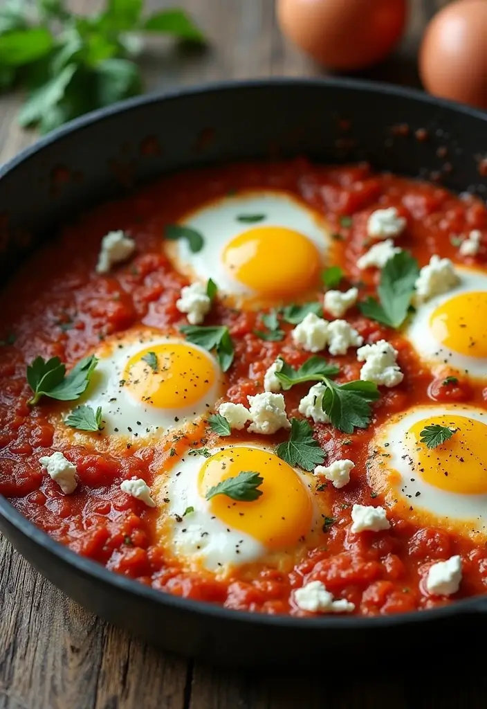 30 Low-Carb Mediterranean Recipes for Healthy Weight Loss 63 30 Low-Carb Mediterranean Recipes for Healthy Weight Loss - 11. Shakshuka with Feta