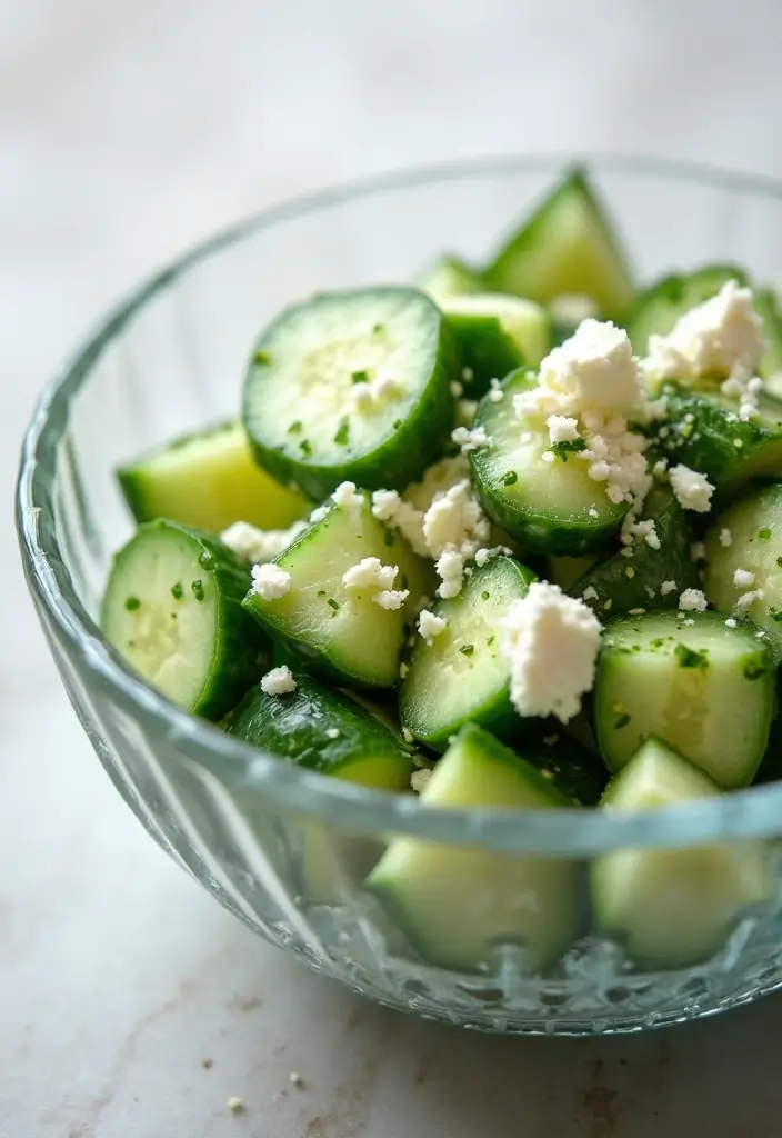 30 Low-Carb Mediterranean Recipes for Healthy Weight Loss 84 30 Low-Carb Mediterranean Recipes for Healthy Weight Loss - 14. Cucumber and Feta Salad