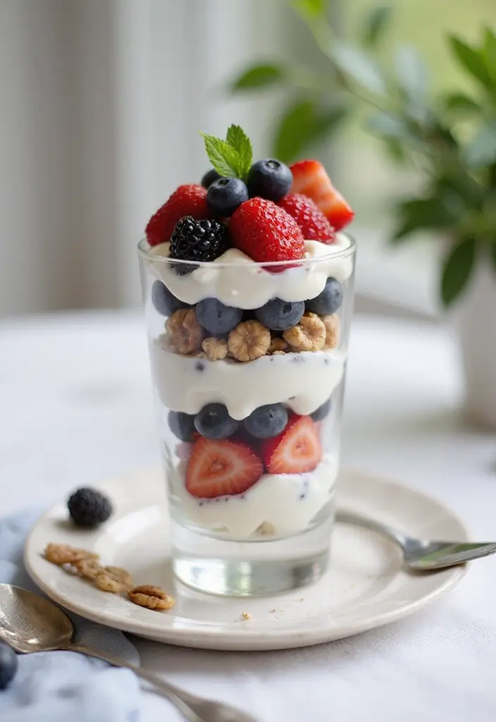 30 Low-Carb Mediterranean Recipes for Healthy Weight Loss 103 30 Low-Carb Mediterranean Recipes for Healthy Weight Loss - 17. Greek Yogurt Parfait