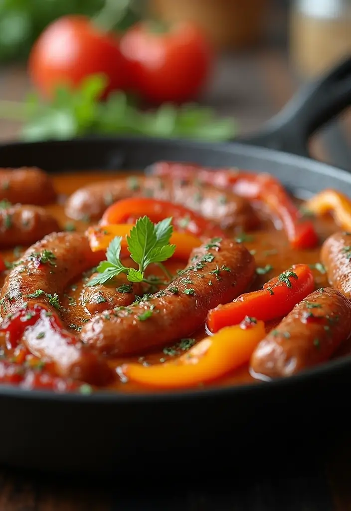 30 Low-Carb Mediterranean Recipes for Healthy Weight Loss 122 30 Low-Carb Mediterranean Recipes for Healthy Weight Loss - 20. Italian Sausage and Peppers