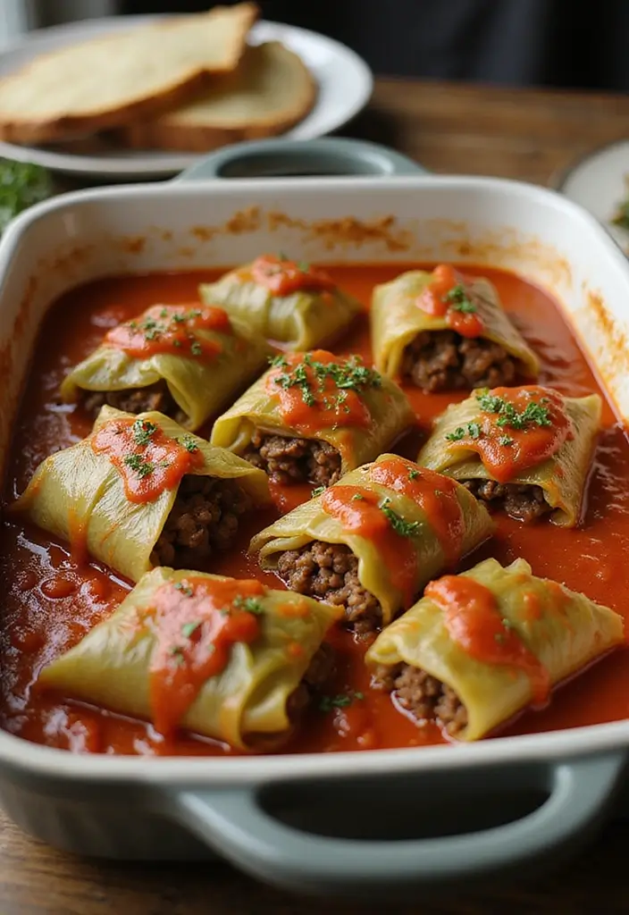 30 Low-Carb Mediterranean Recipes for Healthy Weight Loss 143 30 Low-Carb Mediterranean Recipes for Healthy Weight Loss - 23. Cabbage Rolls with Ground Beef