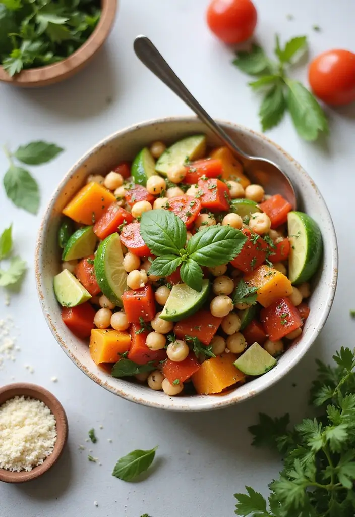 30 Low-Carb Mediterranean Recipes for Healthy Weight Loss 155 30 Low-Carb Mediterranean Recipes for Healthy Weight Loss - 25. Mediterranean Chickpea Salad