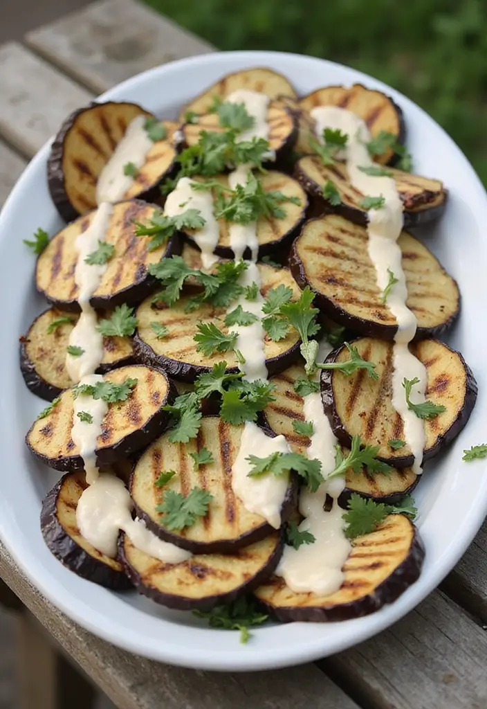 30 Low-Carb Mediterranean Recipes for Healthy Weight Loss 13 30 Low-Carb Mediterranean Recipes for Healthy Weight Loss - 3. Grilled Eggplant with Tahini Sauce