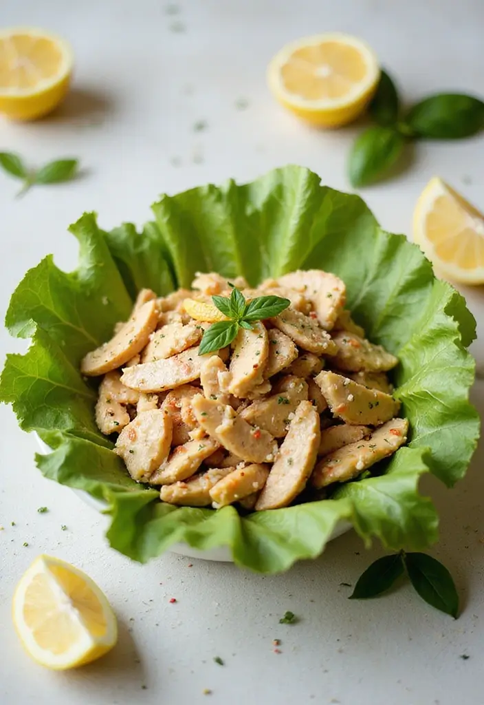 30 Low-Carb Mediterranean Recipes for Healthy Weight Loss 41 30 Low-Carb Mediterranean Recipes for Healthy Weight Loss - 7. Lemon Basil Chicken Salad