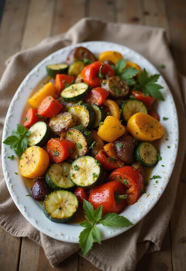 30 Low-Carb Mediterranean Recipes for Healthy Weight Loss 53 30 Low-Carb Mediterranean Recipes for Healthy Weight Loss - 9. Roasted Vegetable Platter