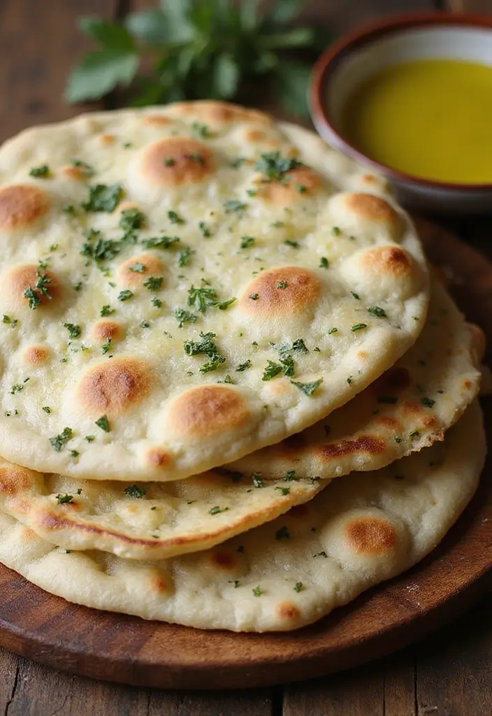 30 Mediterranean Christmas Recipes for a Festive Table 111 30 Mediterranean Christmas Recipes for a Festive Table - 19. Herb and Garlic Flatbread