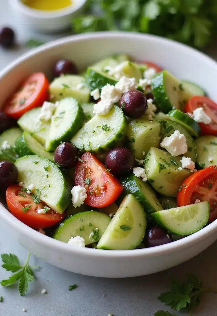 30 Mediterranean Cucumber Salad Recipes for Fresh Summer Days - 1. Classic Greek Cucumber Salad