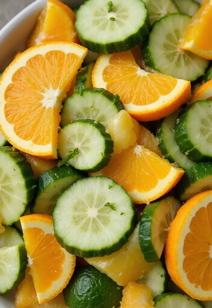 30 Mediterranean Cucumber Salad Recipes for Fresh Summer Days - 11. Cucumber and Orange Salad