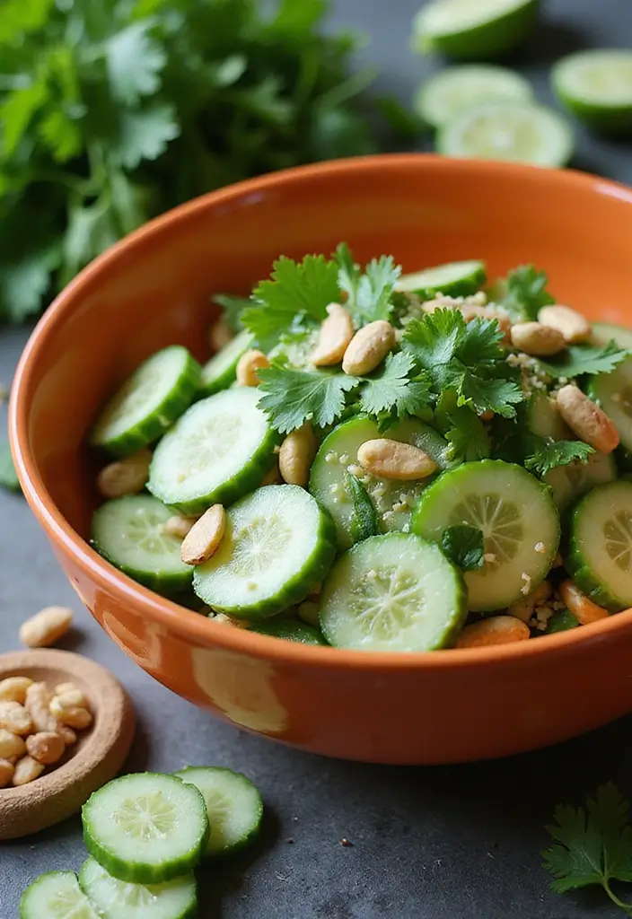 30 Mediterranean Cucumber Salad Recipes for Fresh Summer Days - 13. Thai Cucumber Salad