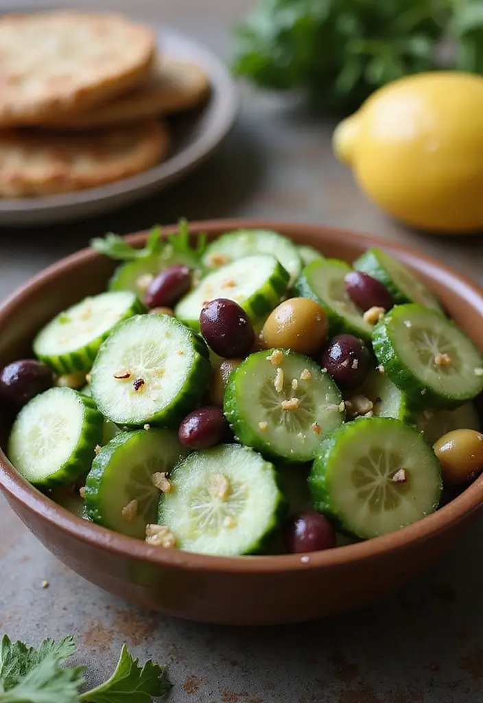 30 Mediterranean Cucumber Salad Recipes for Fresh Summer Days - 15. Mediterranean Cucumber and Olive Salad