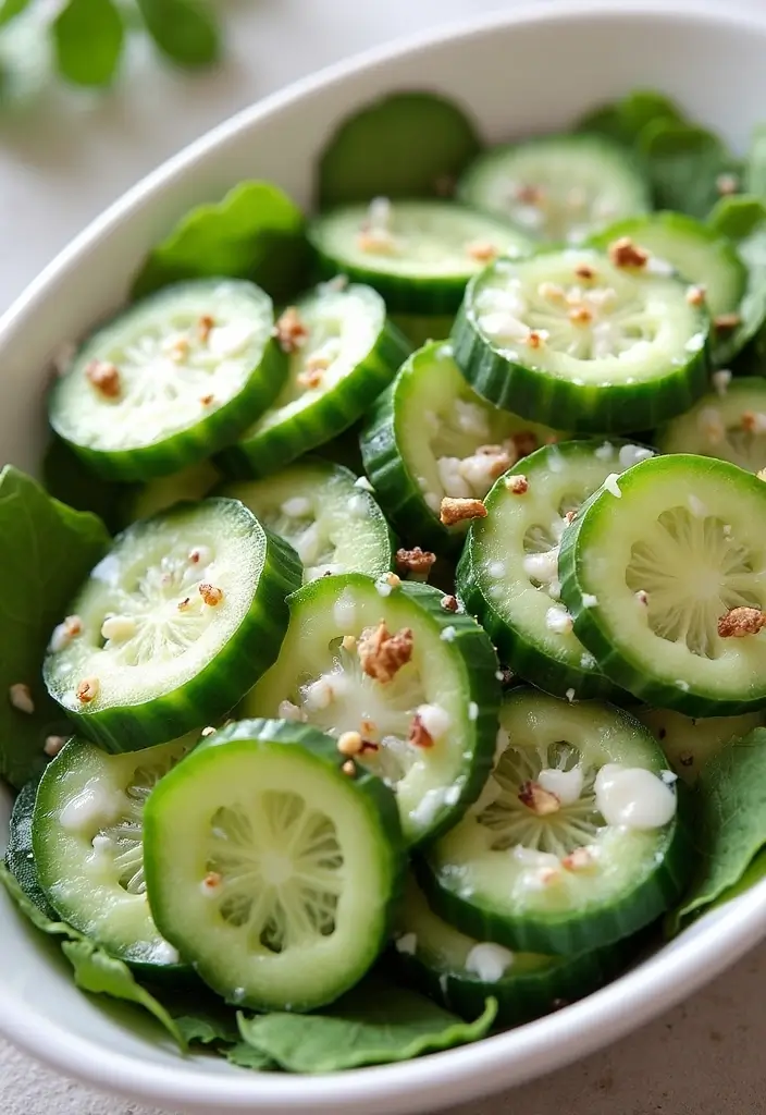 30 Mediterranean Cucumber Salad Recipes for Fresh Summer Days - 24. Mediterranean Cucumber Salad with Yogurt Dressing