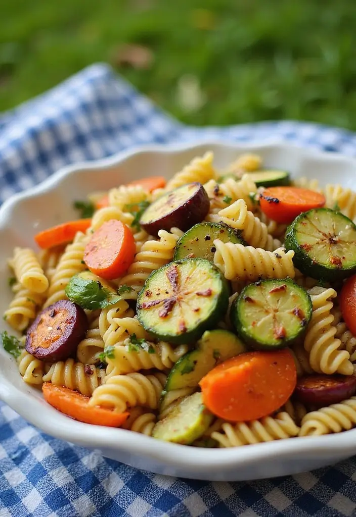 30 Mediterranean Diet Lunch Recipes to Keep You Energized 107 30 Mediterranean Diet Lunch Recipes to Keep You Energized - 17. Grilled Vegetable Pasta Salad