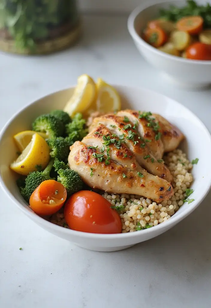 30 Mediterranean Diet Lunch Recipes to Keep You Energized 133 30 Mediterranean Diet Lunch Recipes to Keep You Energized - 21. Mediterranean Chicken Bowl
