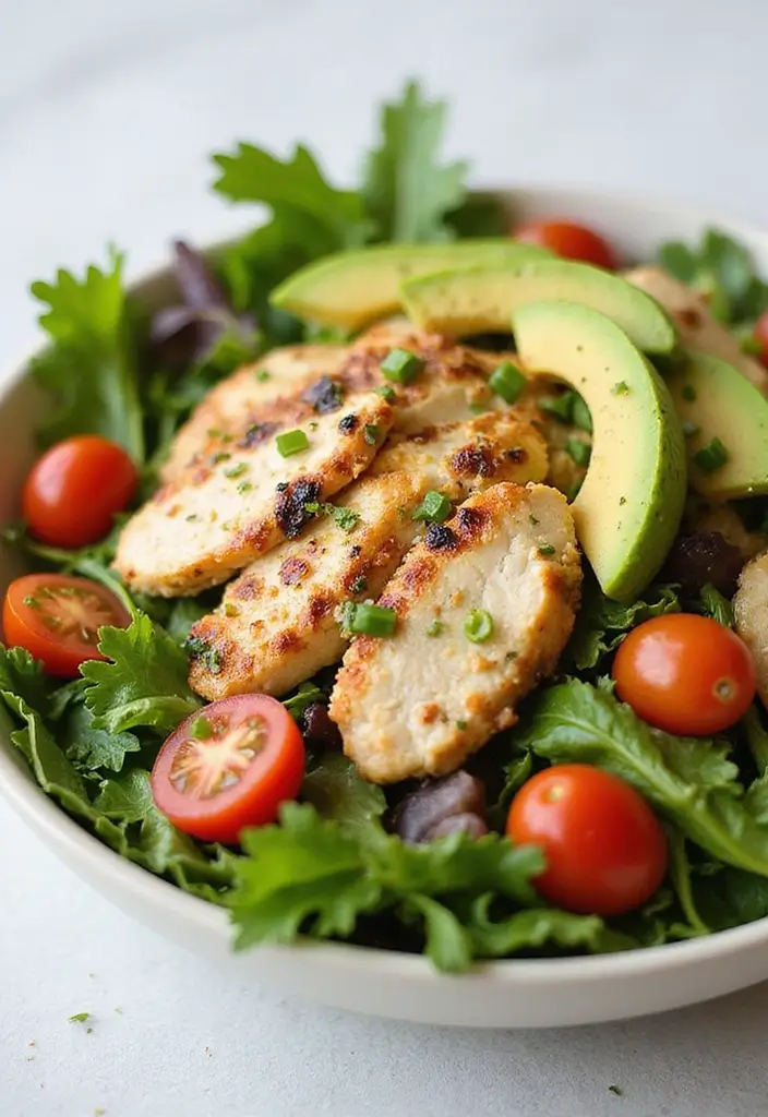 30 Mediterranean Diet Lunch Recipes to Keep You Energized 171 30 Mediterranean Diet Lunch Recipes to Keep You Energized - 27. Grilled Chicken and Avocado Salad