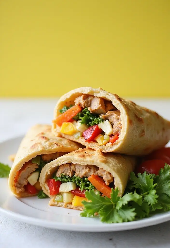30 Mediterranean Diet Lunch Recipes to Keep You Energized 13 30 Mediterranean Diet Lunch Recipes to Keep You Energized - 3. Greek Chicken Wraps