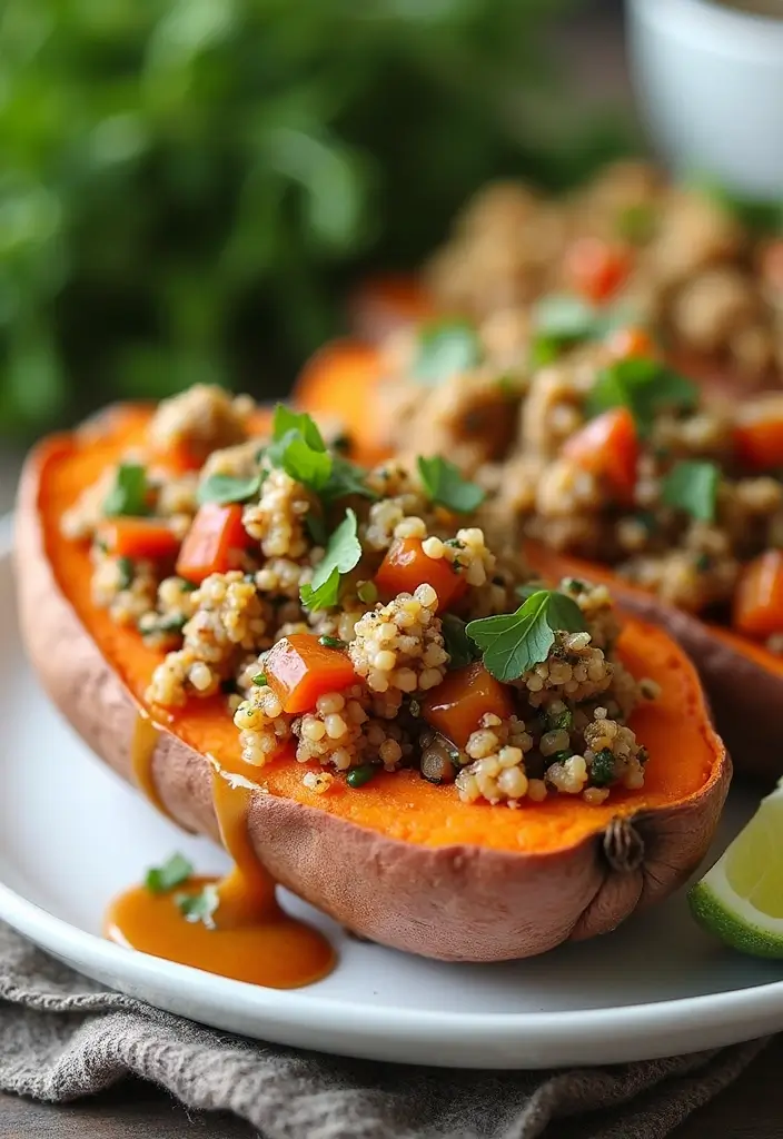 30 Mediterranean Diet Lunch Recipes to Keep You Energized 186 30 Mediterranean Diet Lunch Recipes to Keep You Energized - 30. Mediterranean Stuffed Sweet Potatoes
