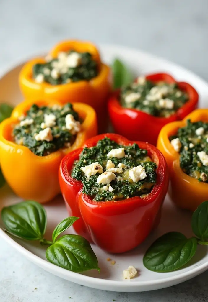 30 Mediterranean Diet Lunch Recipes to Keep You Energized 20 30 Mediterranean Diet Lunch Recipes to Keep You Energized - 4. Spinach and Feta Stuffed Peppers