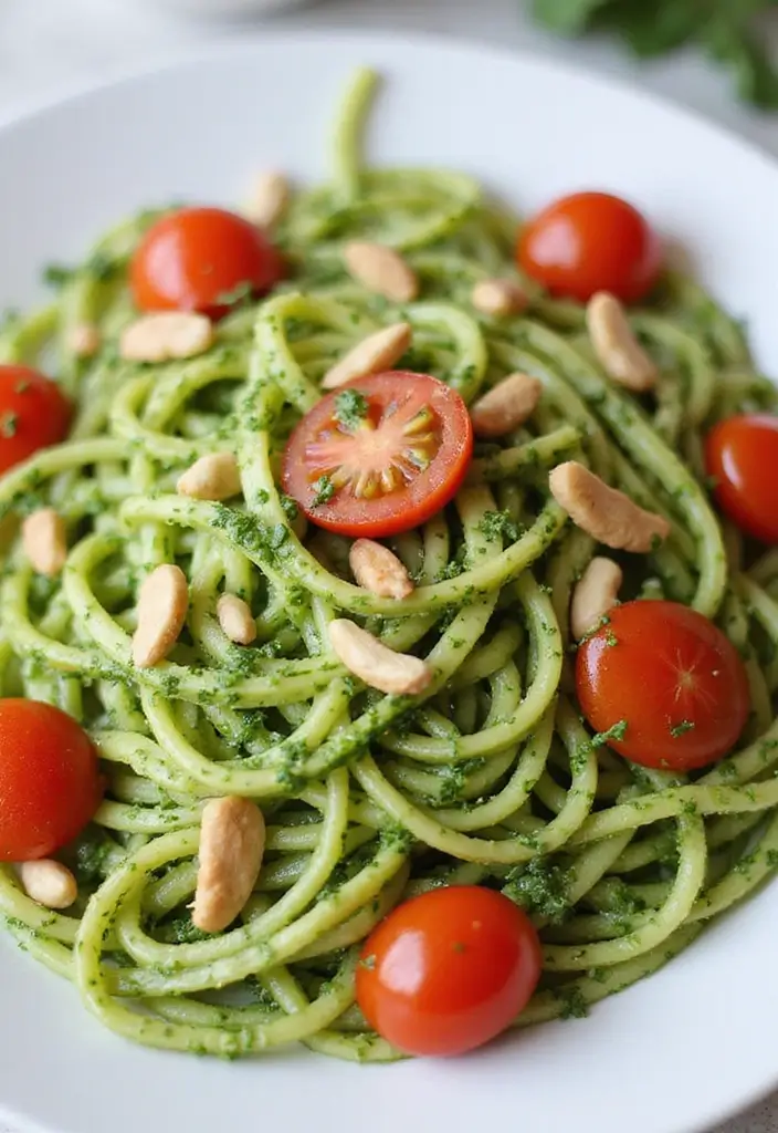 30 Mediterranean Diet Lunch Recipes to Keep You Energized 27 30 Mediterranean Diet Lunch Recipes to Keep You Energized - 5. Zucchini Noodles with Pesto