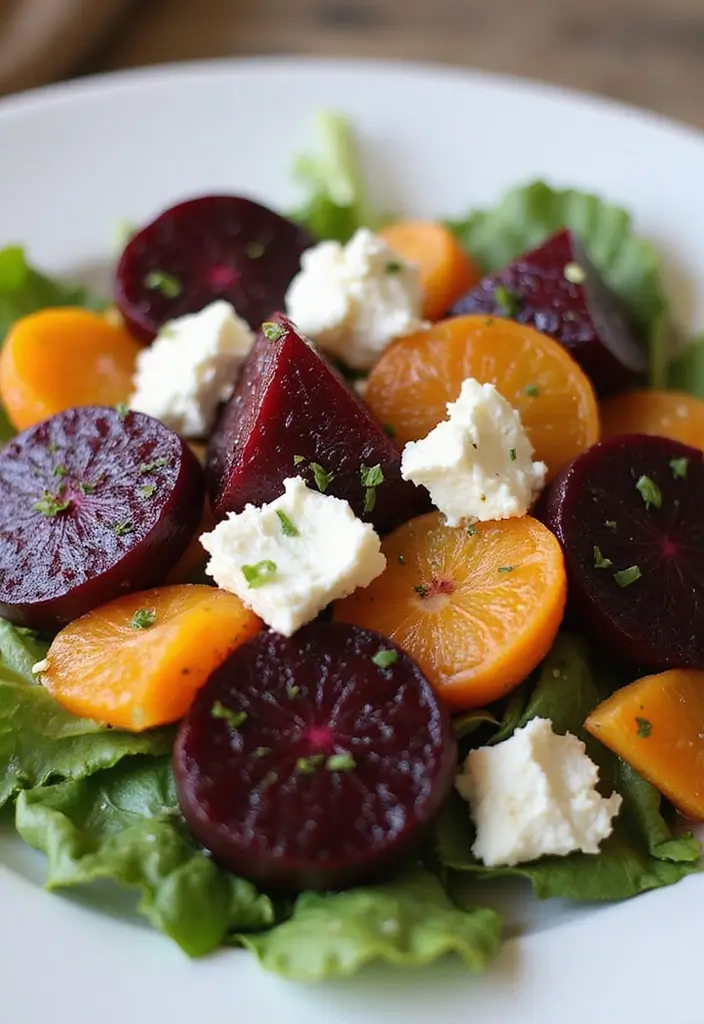 30 Mediterranean Diet Recipes to Lower Cholesterol Naturally - 20. Roasted Beet and Goat Cheese Salad