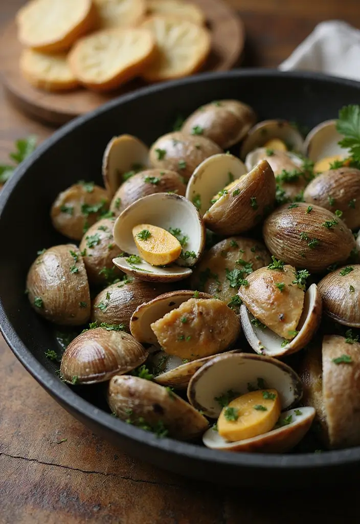 30 Mediterranean Diet Recipes to Lower Cholesterol Naturally - 28. Clams with Garlic and Parsley