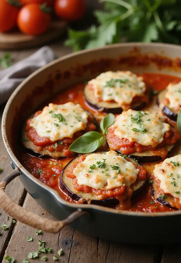 30 Mediterranean Diet Recipes to Lower Cholesterol Naturally - 3. Eggplant Parmesan