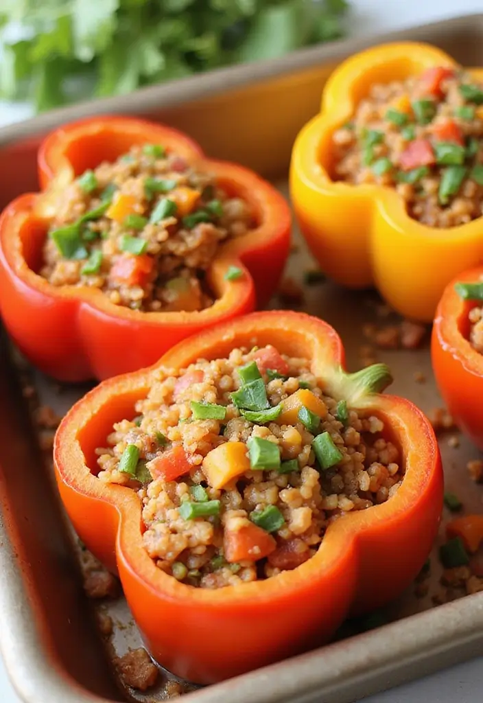 30 Mediterranean Diet Recipes to Lower Cholesterol Naturally - 5. Mediterranean Stuffed Peppers