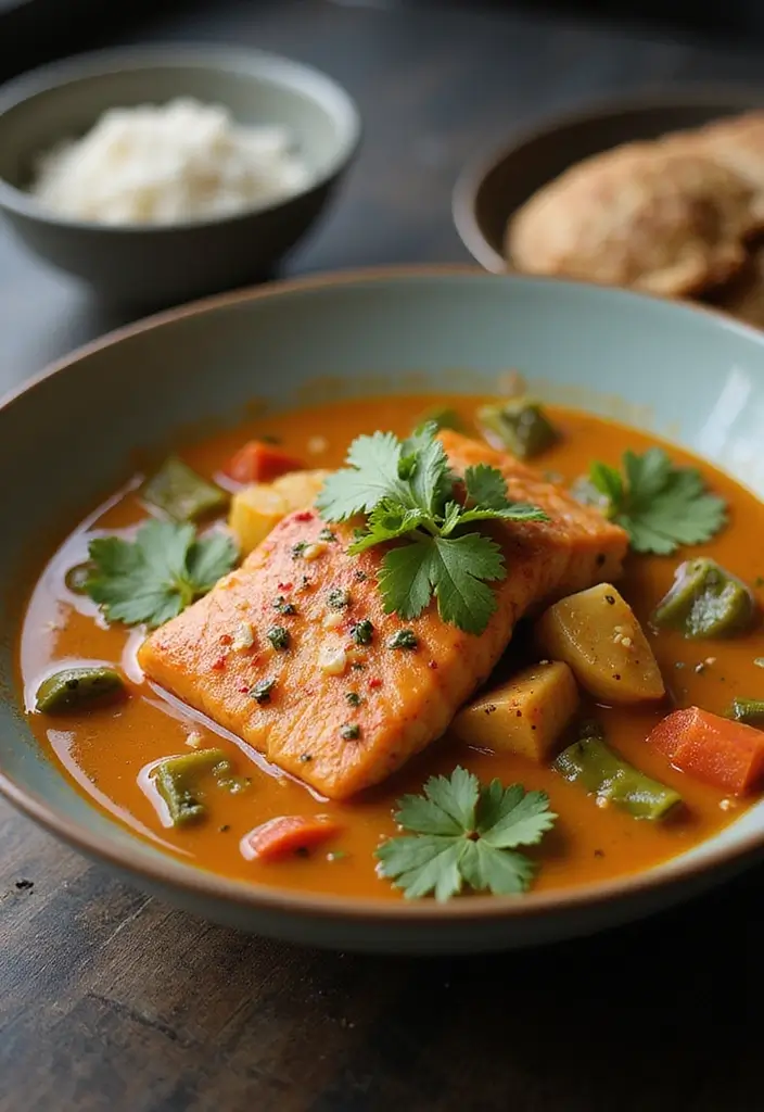 30 Mediterranean Diet Recipes with Salmon That Are Heart Healthy - 27. Thai Salmon Curry