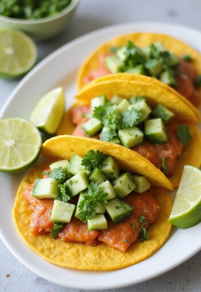 30 Mediterranean Diet Recipes with Salmon That Are Heart Healthy - 8. Mediterranean Salmon Tacos