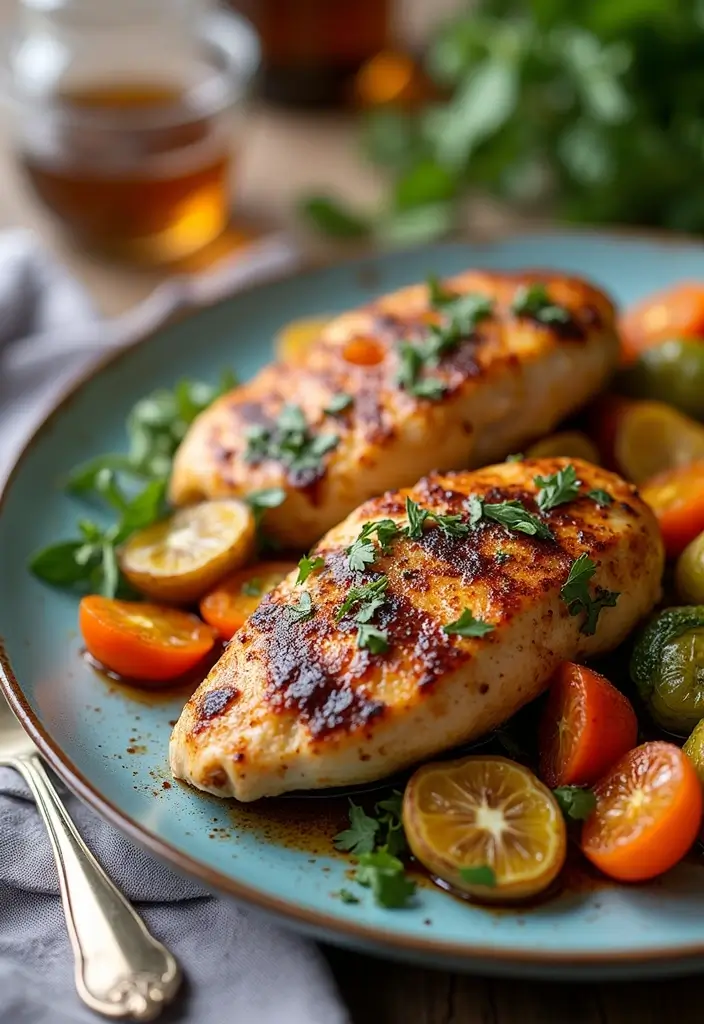 30+ Mediterranean Diet Slow Cooker Dinners Featuring Greek Chicken - 12. Balsamic Mediterranean Chicken with Roasted Veggies