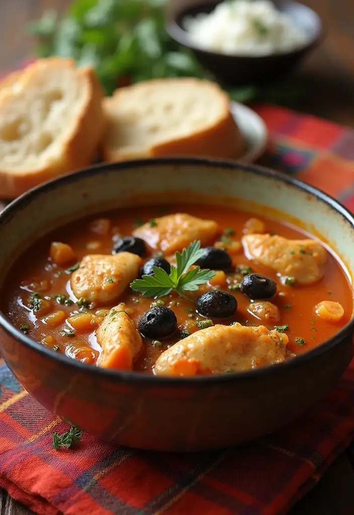 30+ Mediterranean Diet Slow Cooker Dinners Featuring Greek Chicken - 4. Greek Chicken Stew with Olives and Capers