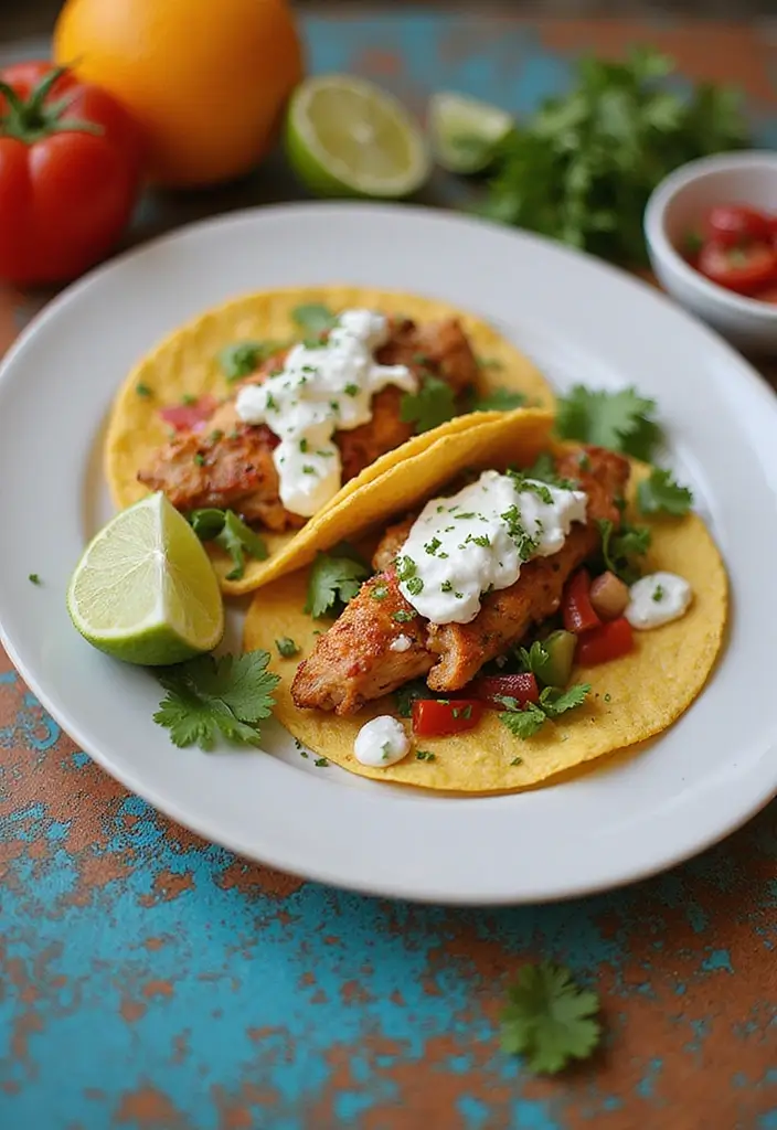 30+ Mediterranean Diet Slow Cooker Dinners Featuring Greek Chicken - 5. Slow Cooker Greek Chicken Tacos